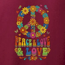 Peace and love - na výšku s květy