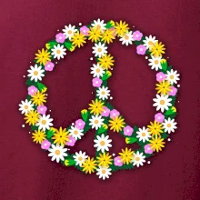 Peace symbol margaréty