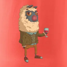 Alpaka s vínom muž