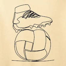 Futbalová lopta kopačka jedným ťahom