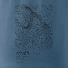 Kriváň - vrstevnice v obdĺžniku
