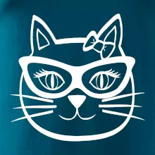 Mačacie dievča s okuliarmi