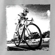 Cyklista čiernobiela cesta Cyklista čiernobiela cesta
