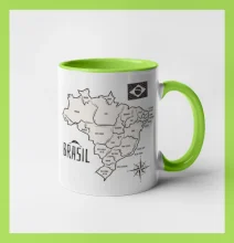 Brazília mapa s názvami regiónov