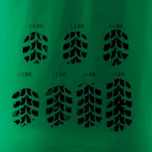 Pneumatiky - obtlačok v závislosti na tlaku Pneumatiky - obtlačok v závislosti na tlaku