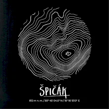 Špičák - vrstevnice v kruhu