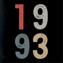 Vintage číslica 1993 Vintage číslica 1993