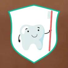 Zúbok na prsníku - zubná kefka