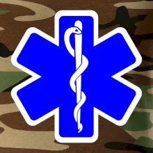 Rescue - Hviezda na prsníku + nápis na chrbte Rescue - Hviezda na prsníku + nápis na chrbte