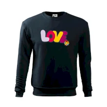 Love nápis s kvetinou