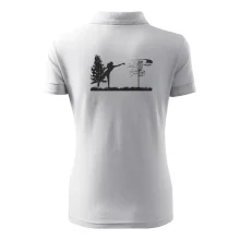Disc golf - žena čierny obrázok