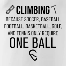 Climbing beacause one ball