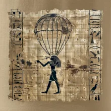 Egyptské hieroglyfy parašutista