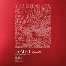 Ještěd - vrstevnice v obdĺžniku