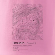 Boubín - vrstevnice v obdĺžniku