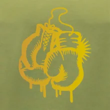 Box rukavice - zlatá potlač