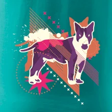 Pes abstraktný fialový