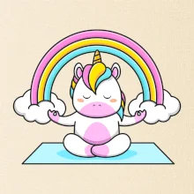 Yoga jednorožec - dúha