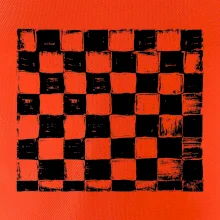 Šachovnica čierna kreslená