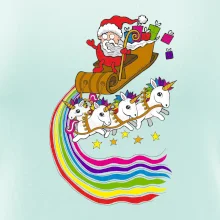 Santa a jednorožce (Pecka design)