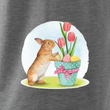 Veľkonočný zajačik tulipány