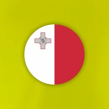 Vlajka Malta okrúhla veľká