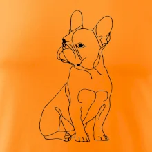 Francúzsky buldoček čierna kresba