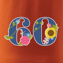 Kvetinové číslo kreslené - 60 Kvetinové číslo kreslené - 60