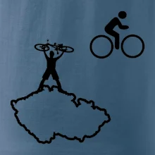 Mapa ČR + kolo na prsu