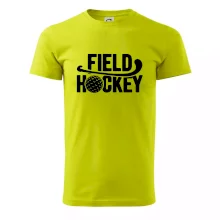 Field hockey loptička a nápis Field hockey loptička a nápis