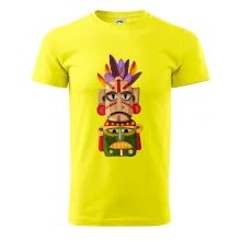 Mayová maska s perím