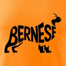 Bernese Mountain Dog nápis v tele