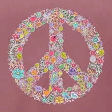 Peace symbol lístočky