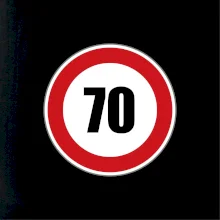 Dopravná značka - obmedzenie rýchlosti 70 Dopravná značka - obmedzenie rýchlosti 70