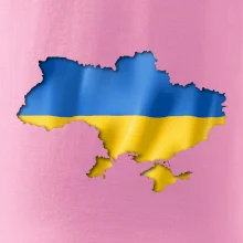 Ukrajina vlajka mapa