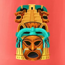 Mayová maska s pyramídou Mayová maska s pyramídou