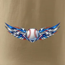 Baseballový míček s kovovými křídly