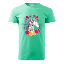 Kôň farebný s kvetinami Kôň farebný s kvetinami