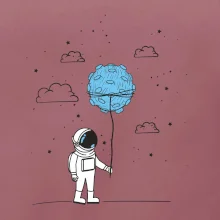 Astronaut s balónikom