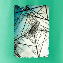 Farebné nebo - stožiare vysokého napätia