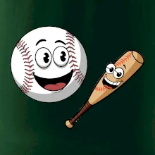 Parové tričko - baseballová raketa a loptička