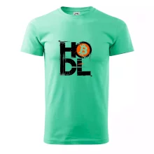 Hodl velký nápis a logo BTC