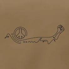 Päsť a symbol mieru