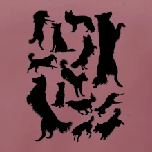 Border kólia siluety