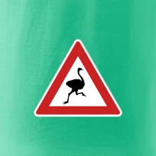 Dopravná značka - Pozor pštros