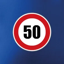 Dopravná značka - obmedzenie rýchlosti 50