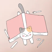 Učenie na štátnice mačka