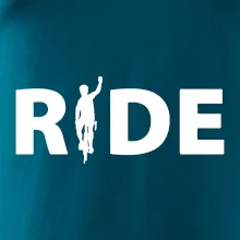 Ride - nápis s cyklistom Ride - nápis s cyklistom