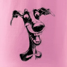 Čiernobiela karikatúra chrt