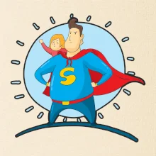 Táta superman - dievča Táta superman - dievča